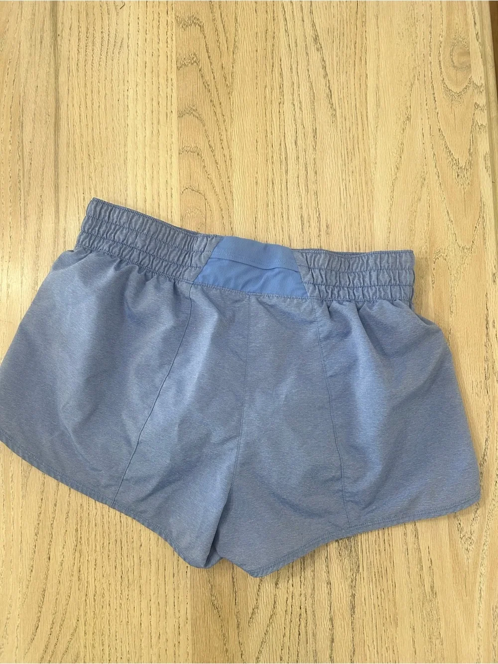 Nike Women's Light Blue/Grey Athletic Shorts - Dri-FIT Comfort